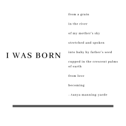 Poem “I Was Born” from book Every Watering Word